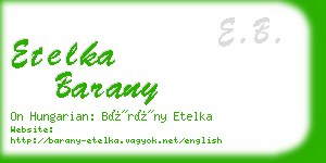 etelka barany business card